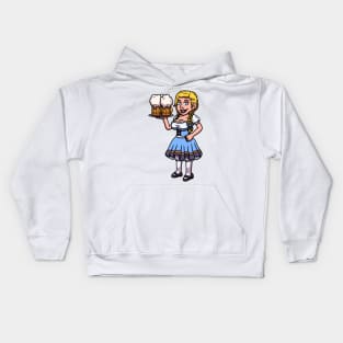 Oktoberfest Girl With Beer Kids Hoodie